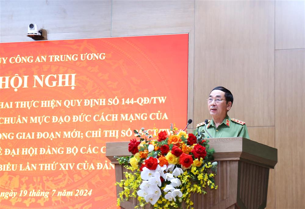 Deputy Minister Tran Quoc To spoke at the Conference. Photo: Electronic information portal of the Ministry of Public Security