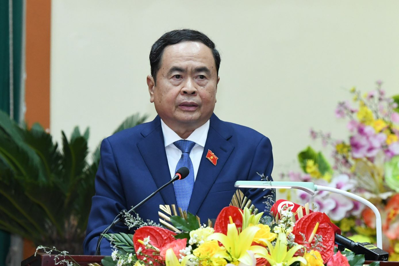 Chủ tịch Quốc hội Trần Thanh Mẫn phát biểu tại buổi làm việc. Ảnh: Văn phòng Quốc hội
