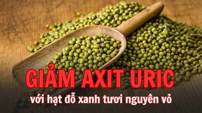 Giảm axit uric với hạt đậu xanh tươi nguyên vỏ