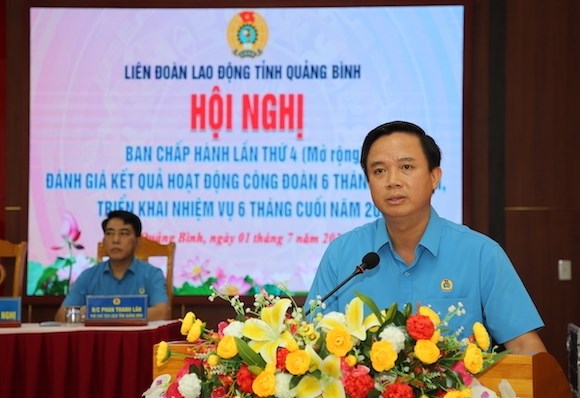 Chủ tịch LĐLĐ tỉnh Quảng Bình Phạm Tiến Nam. Ảnh: Công Sáng