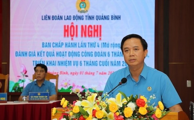 Chủ tịch LĐLĐ tỉnh Quảng Bình Phạm Tiến Nam. Ảnh: Công Sáng