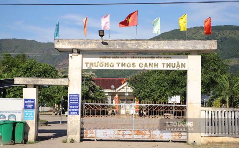 Trường THCS bán trú Canh Thuận. Ảnh: Hoài Luân