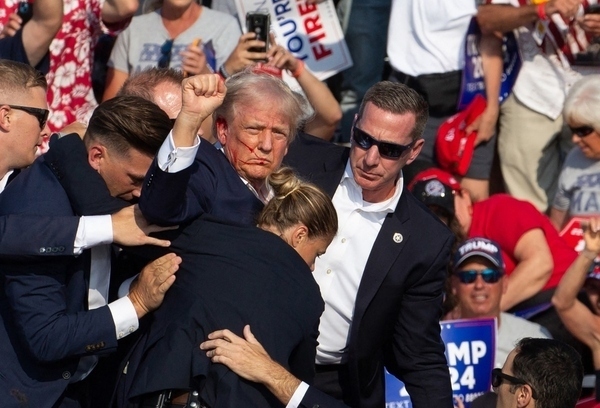 Former President Donald Trump after being assassinated. Photo: AFP