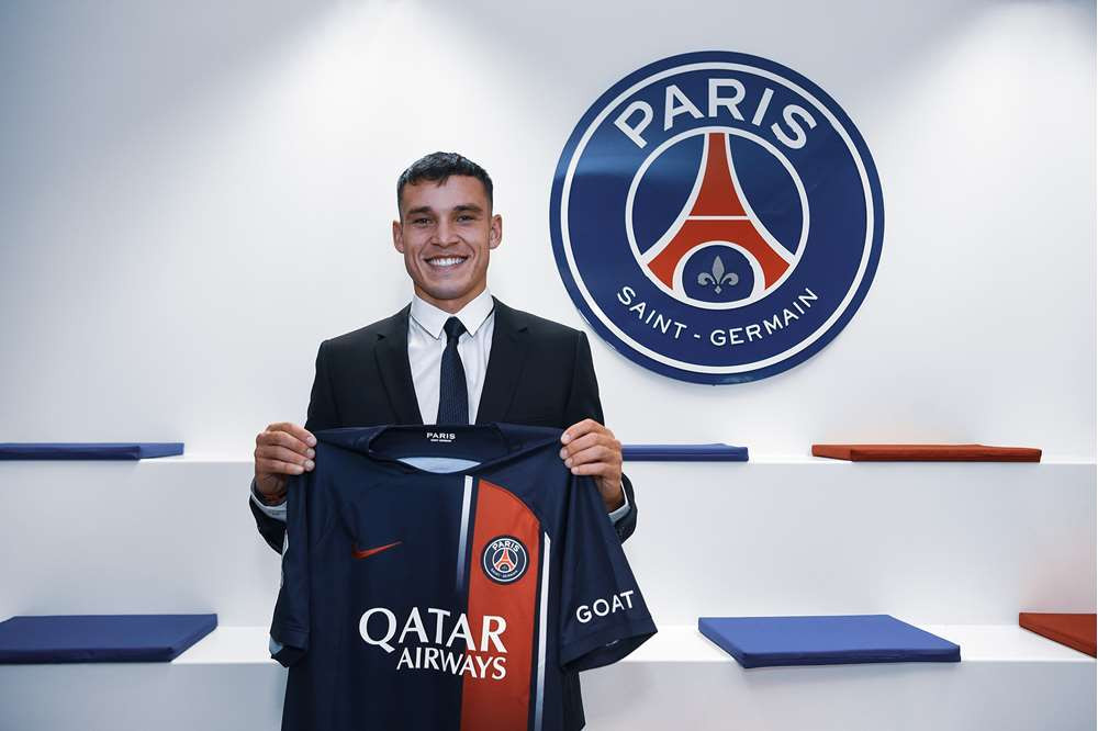 Manuel Ugarte joined PSG last summer. Photo: PSG