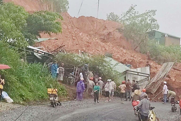 Hiện trường vụ sạt lở chiều 20.7 tại Lâm Đồng. Ảnh: Người dân cung cấp