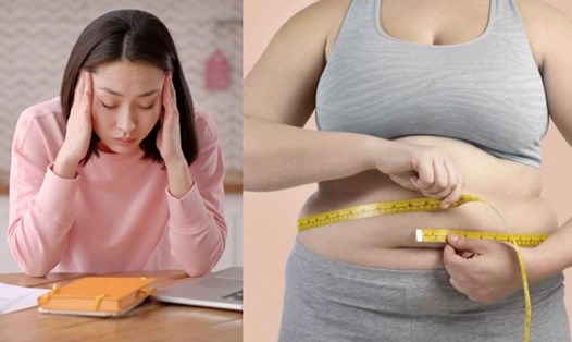 Căng thẳng là một trong những nguyên nhân gây béo phì. Đồ hoạ: Hương Giang