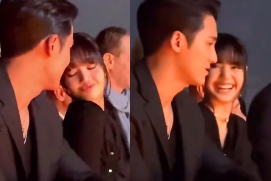 Lisa and Mingyu's intimate moment once caused a storm on social networks. Photo: Twitter