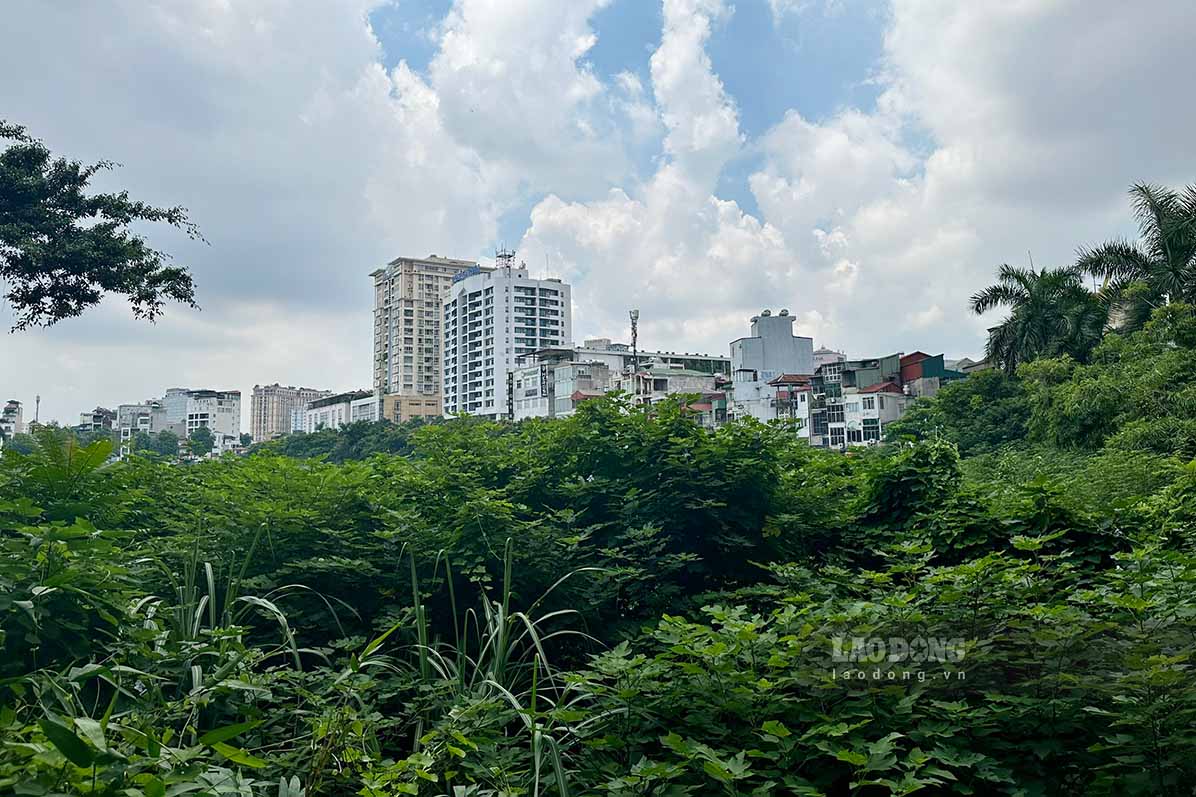 The plot of land is located in the center of Ba Dinh district and is gradually becoming deserted.