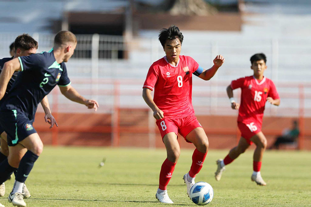 U19 Vietnam broke down in the second half. Photo: VFF