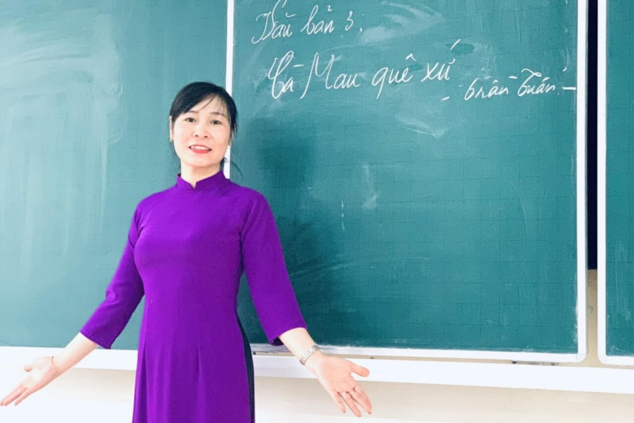 Teacher Ha Thi Thanh Huyen - Viet Tri Technical High School. Photo: School.