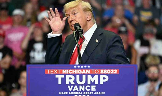 Cựu Tổng thống Donald Trump phát biểu trong buổi vận động tranh cử ngày 20.7.2024. Ảnh: AFP