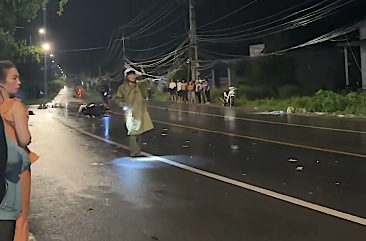 Motorcycle at the scene. Photo: NDCC