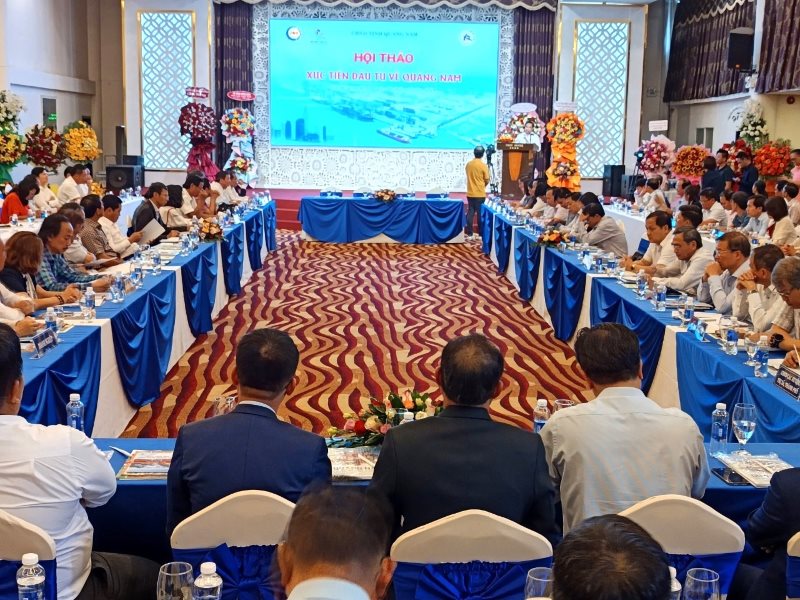 Scene of the investment promotion seminar on Quang Nam in Ho Chi Minh City. Van Toan's photo