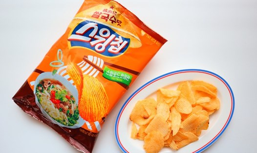 Snack khoai tây vị phở bò ra mắt tại Hàn Quốc. Ảnh: Kuint