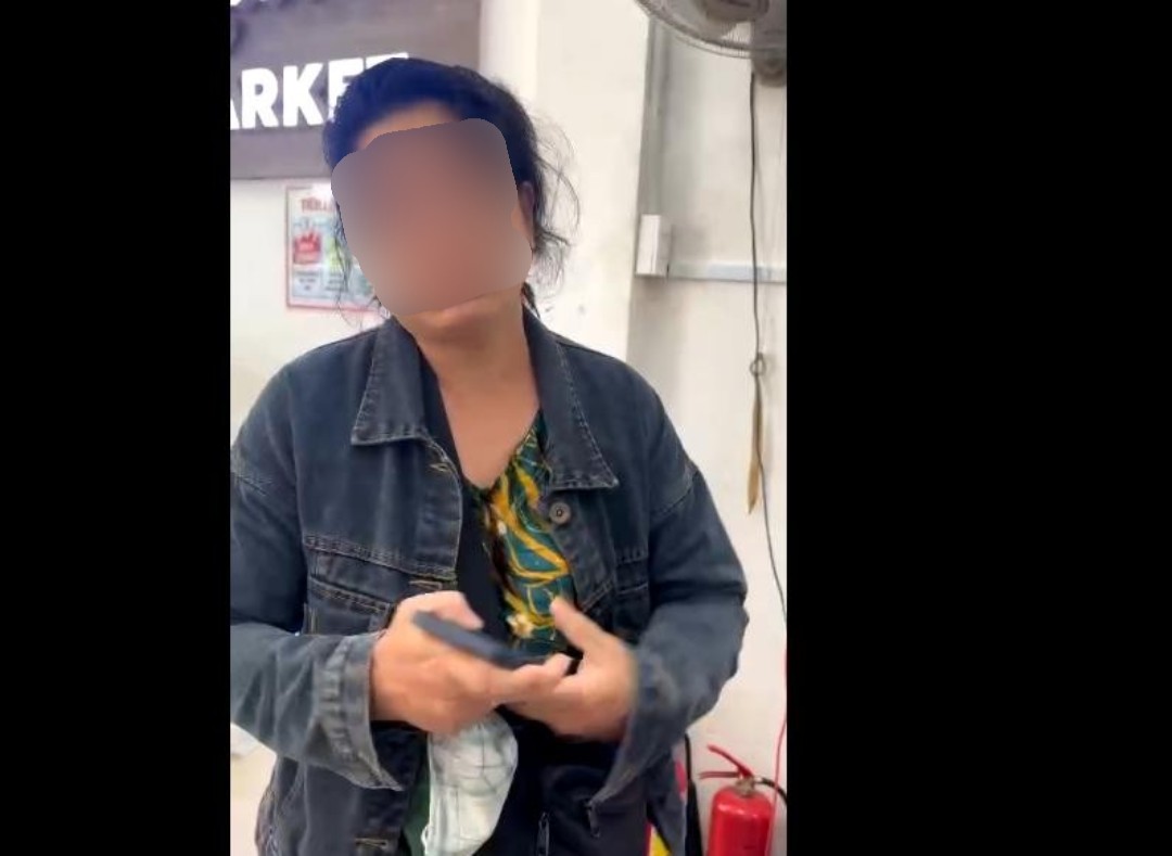 Đoạn clip vụ trộm ở siêu thị Phú Quốc gây xôn xao dư luận. Ảnh chụp từ clip