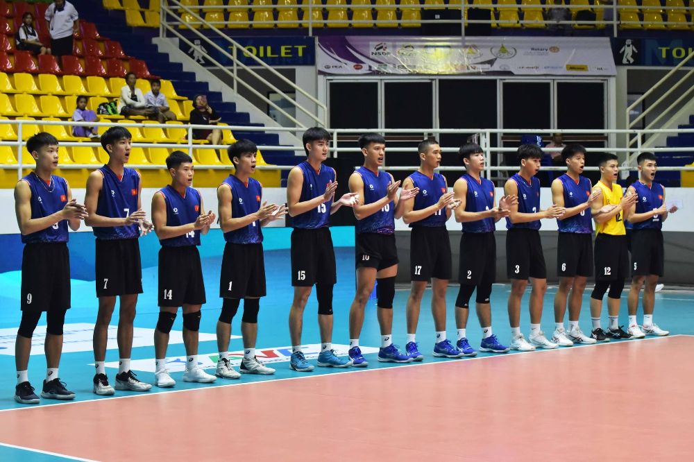 Vietnam U20 men's volleyball team participates in the 2024 U20 Asian finals. Photo: Vietnam Volleyball