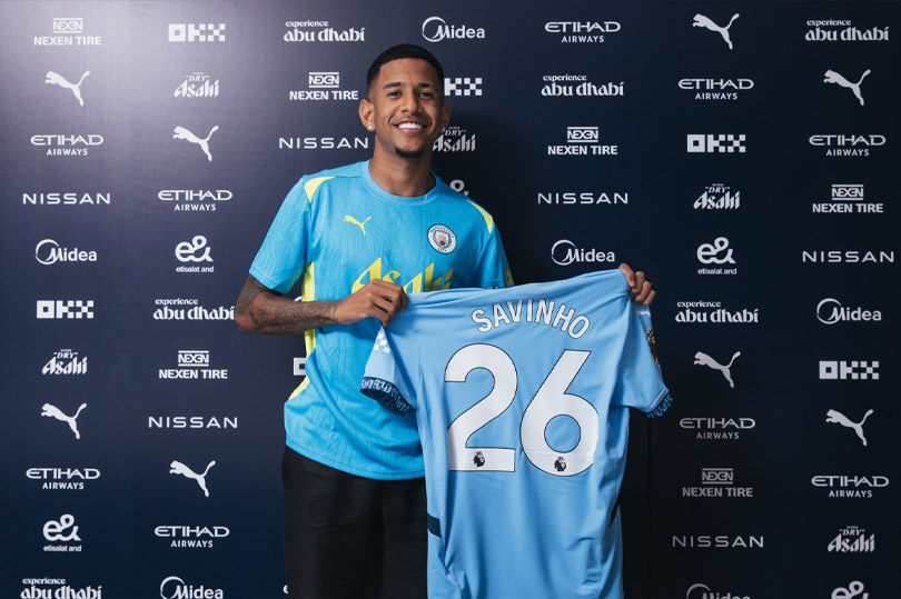 Savinho wears shirt number 26 at his new team. Photo: Manchester City