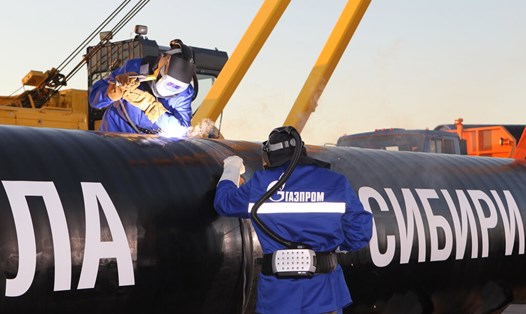 Khí đốt Nga xuất khẩu qua đường ống Sức mạnh Siberia sang Trung Quốc dự kiến đạt 38 tỉ m3 năm 2025. Ảnh: Gazprom