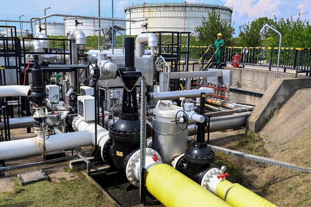 Druzhba oil pipeline section near the town of Szazhalombatta, Hungary. Photo: AFP