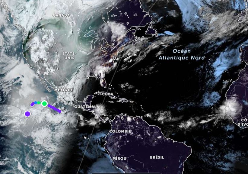 The August storm forecast notes that the busiest time of the storm season is coming. Photo: Zoom Earth