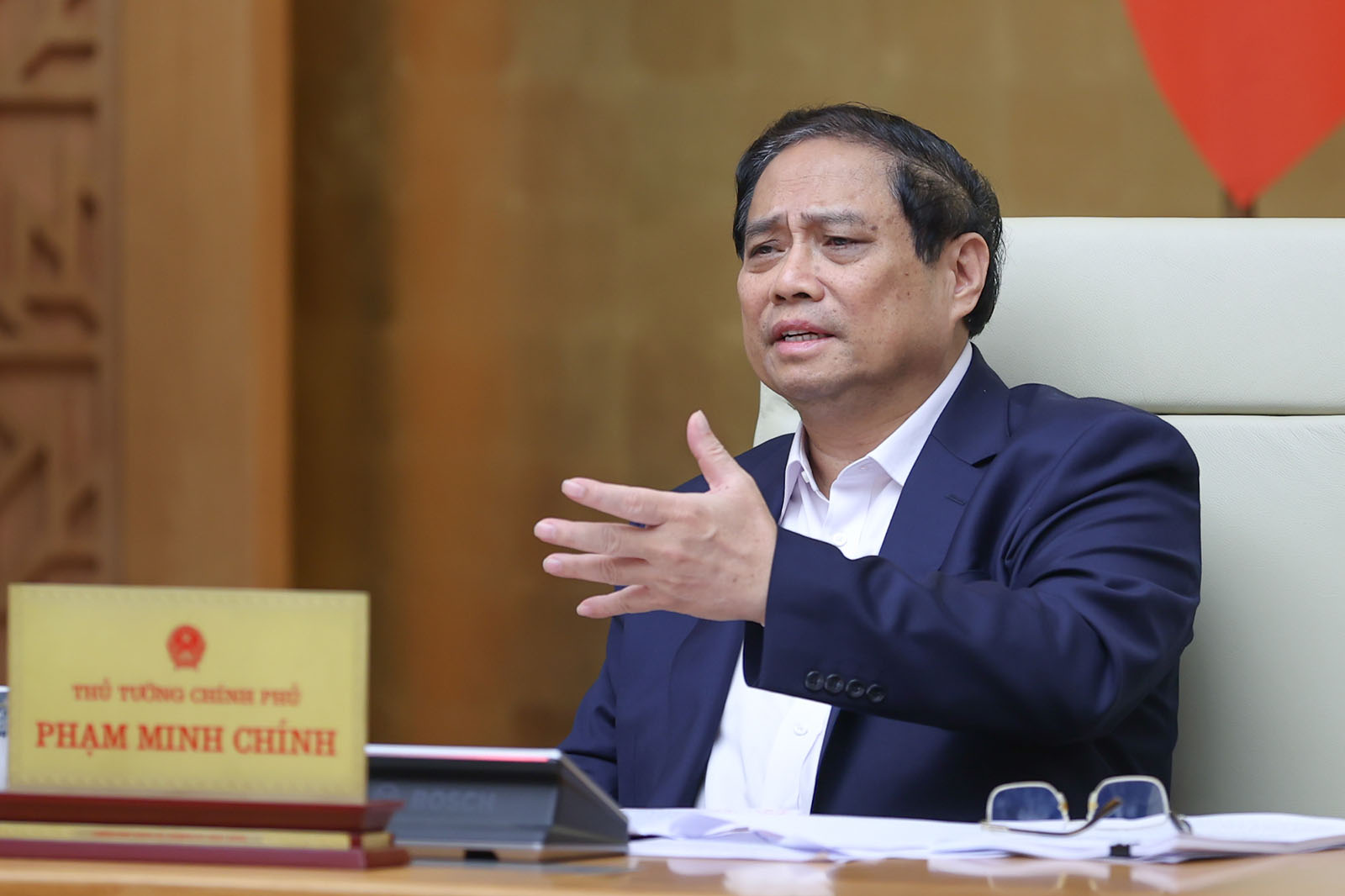 Thủ tướng Chính phủ Phạm Minh Chính phát biểu tại phiên họp. Ảnh: Nhật Bắc