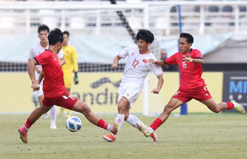 U19 Vietnam played with enthusiasm. Photo: VFF