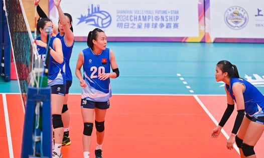 Tuyển bóng chuyền nữ Việt Nam gặp Red Sparks tại giải Future Stars 2024. Ảnh: BTC