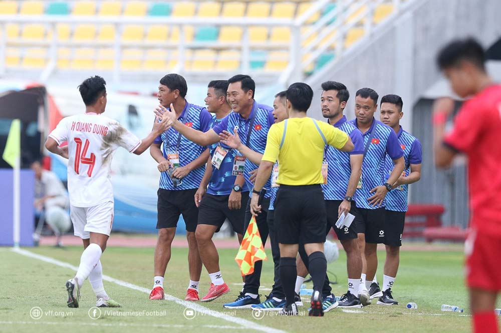 U19 Việt Nam dừng bước ở giải U19 Đông Nam Á 2024 với 4 điểm sau 3 trận. Ảnh: VFF