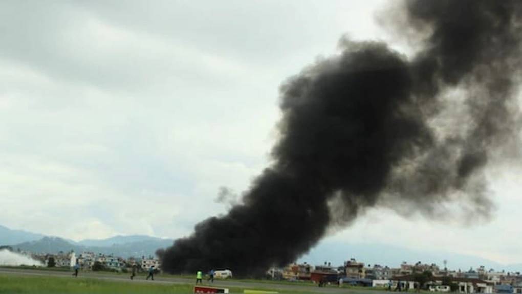 The scene of the plane crash in Nepal. Photo: Nepal Police