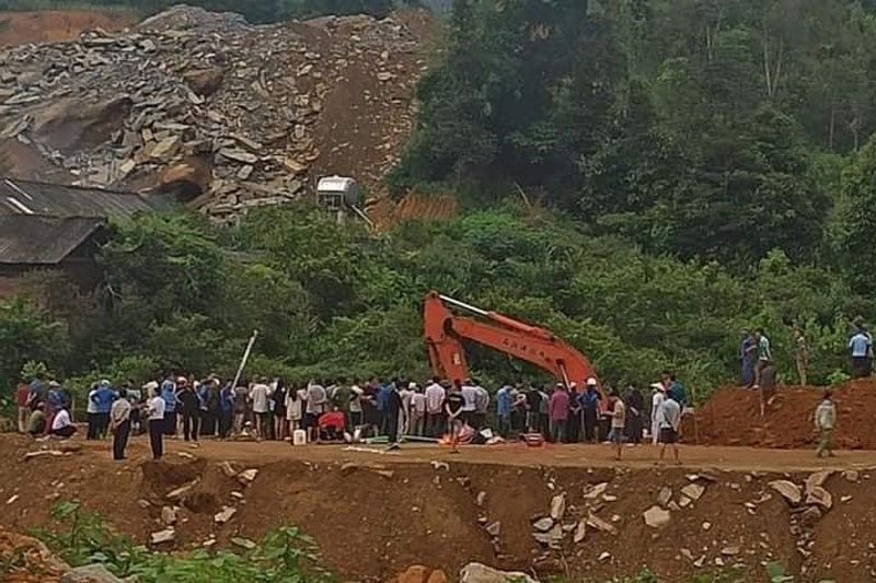 Hiện trường vụ ngạt khí ở Bắc Hà, Lào Cai. Ảnh: Người dân cung cấp