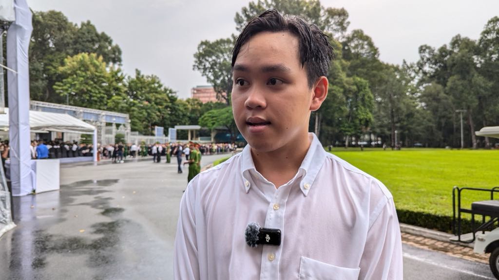 Le Ngoc Sang (19 years old) - student at Ho Chi Minh City University of Technology. Photo: Mr. Tu