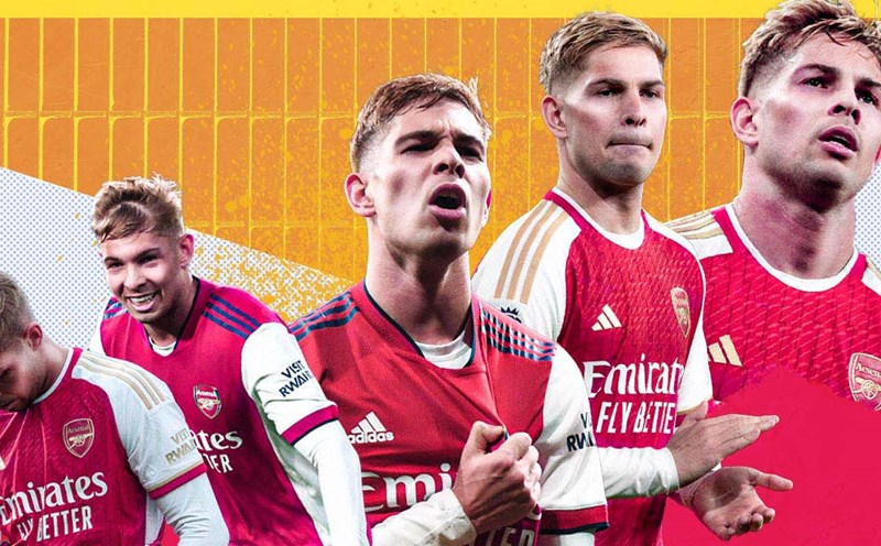 Emile Smith Rowe là sự đối lập đáng buồn của Bukayo Saka tại Arsenal. Ảnh: Opta Analyst