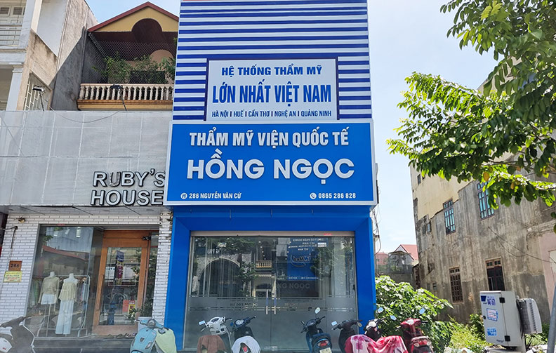 Cơ sở thẩm mỹ 286 Nguyễn Văn Cừ (TP Vinh, Nghệ An) đã đổi chủ, khách chi tiền giảm béo không hiệu quả trước đây không thể đòi lại được tiền. Ảnh: Quang Đại