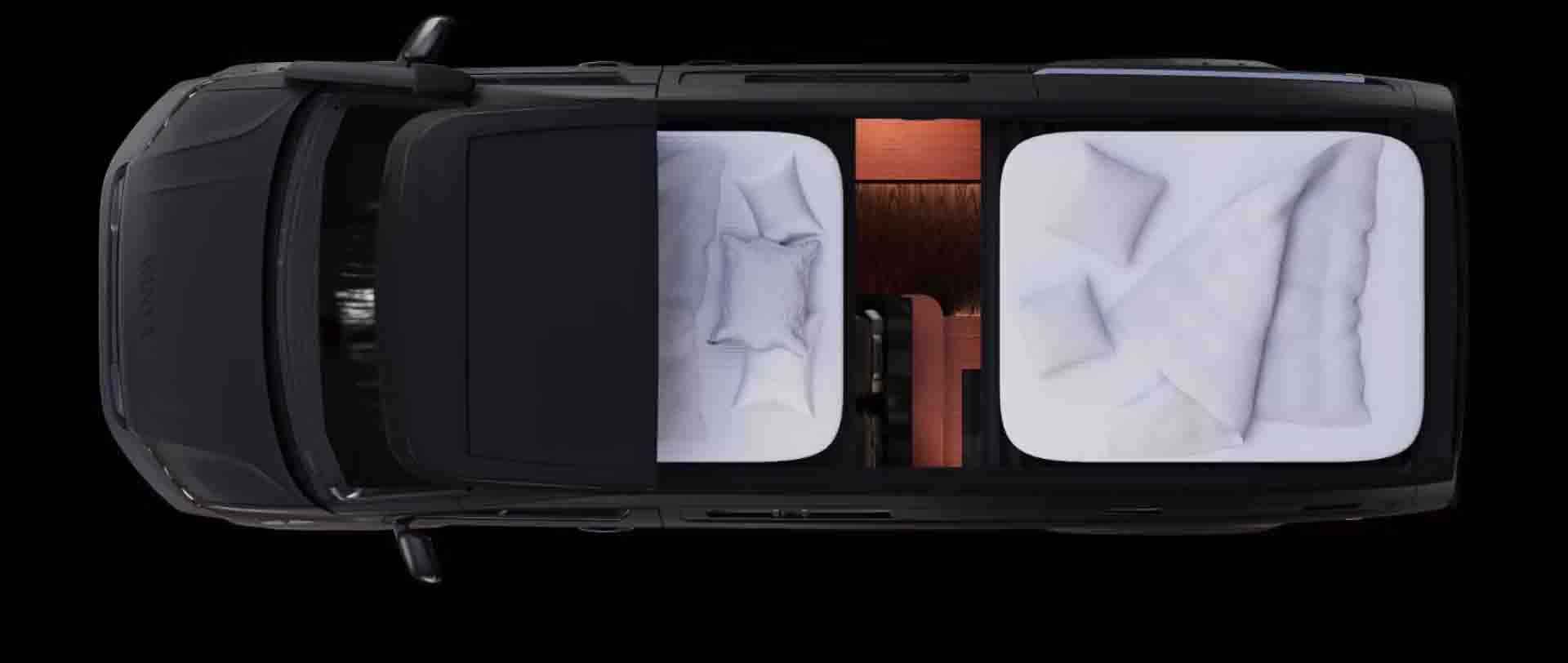 The bedroom has 2 beds and is separate from the space below. Photo: Smart Adventure