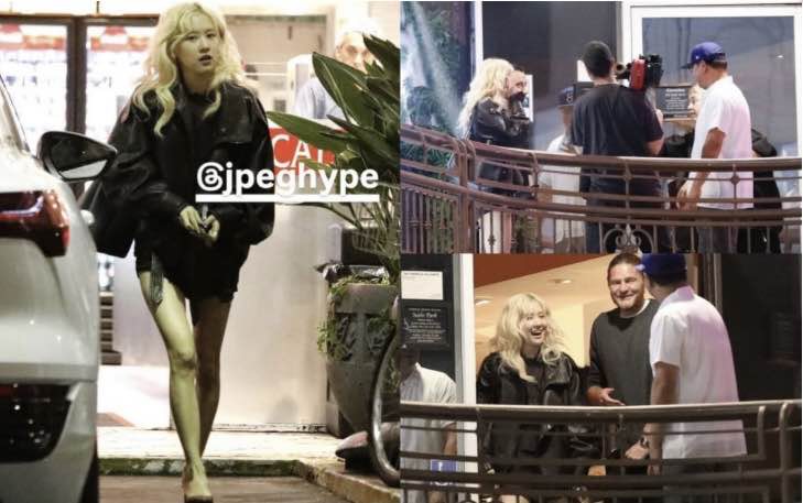 Rosé Blackpink đang quay phim ở Mỹ. Ảnh: AllKpop.