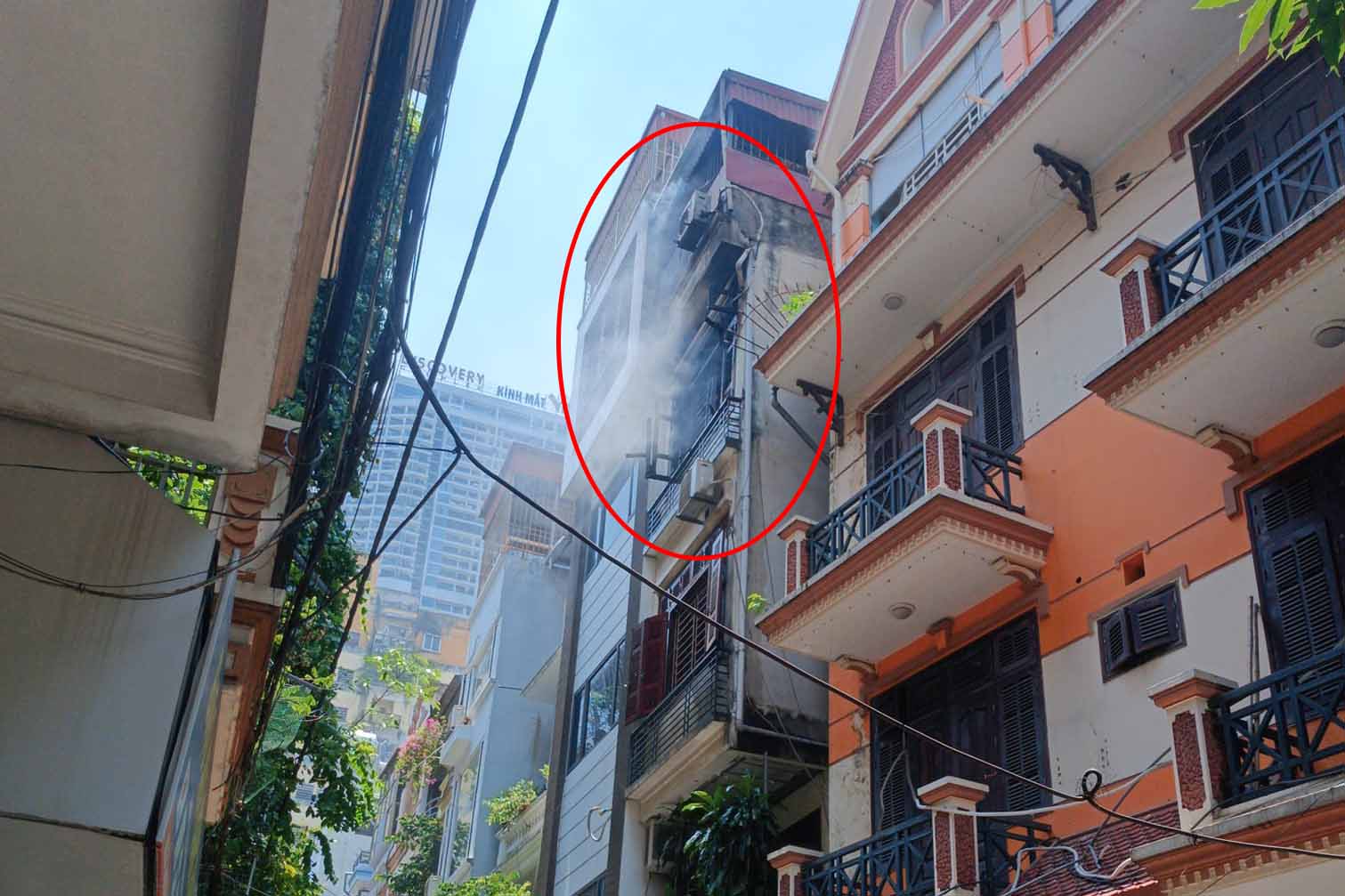 Location of the fire outbreak (circled in red). Photo: FAS Angel