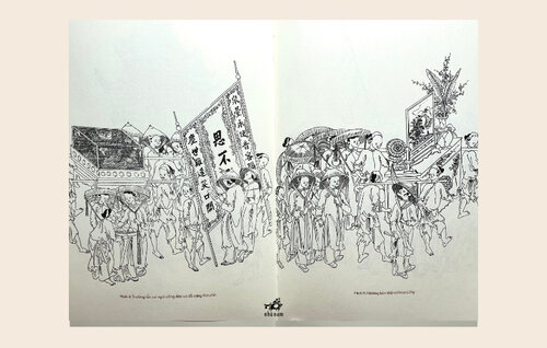 Ancient paintings, illustrations and amulets depict the funeral rituals of ancient Vietnamese people. Photo: Publisher