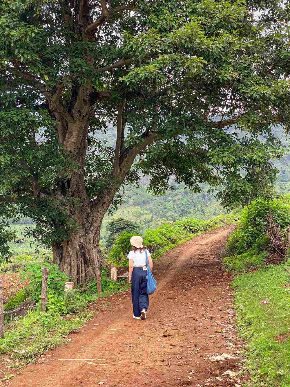 Although she only stayed in Pleiku for 2 days and 1 night, Ms. Ha Anh and her friends were able to visit many beautiful places in this city such as Tan Son dam and Ha R'bau ancient church.