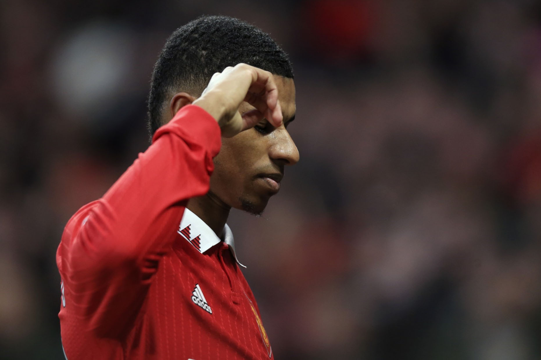 Người hâm mộ Man United luôn chờ đợi khoảnh khắc này từ Marcus Rashford. Ảnh: AFP