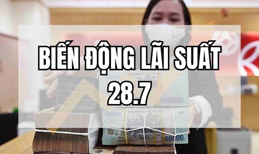 Biến động lãi suất 28.7: Tăng lãi suất cao ngất ngưởng. Thiết kế ảnh: Huyền Mai.