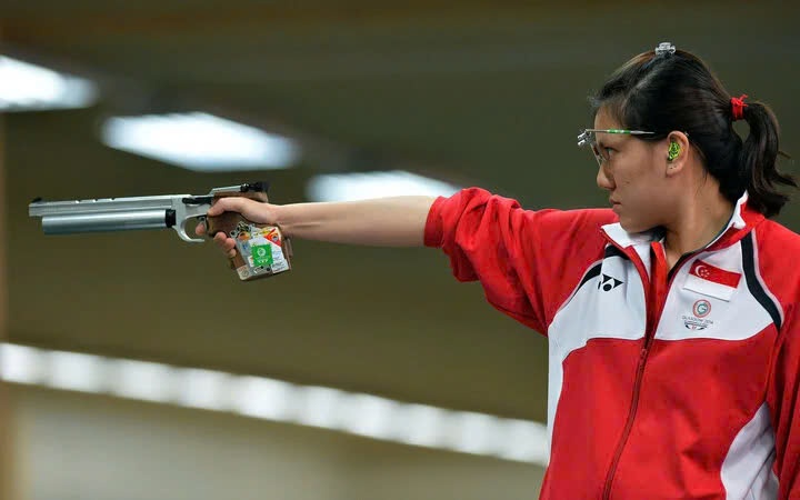 Jiang Ranxin is the most accomplished competitor at the 2024 Olympic women's 10m air pistol final round. Photo: Olympic