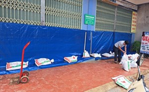 Người Sơn La làm bao cát, dựng rào căng mình đón lũ dữ