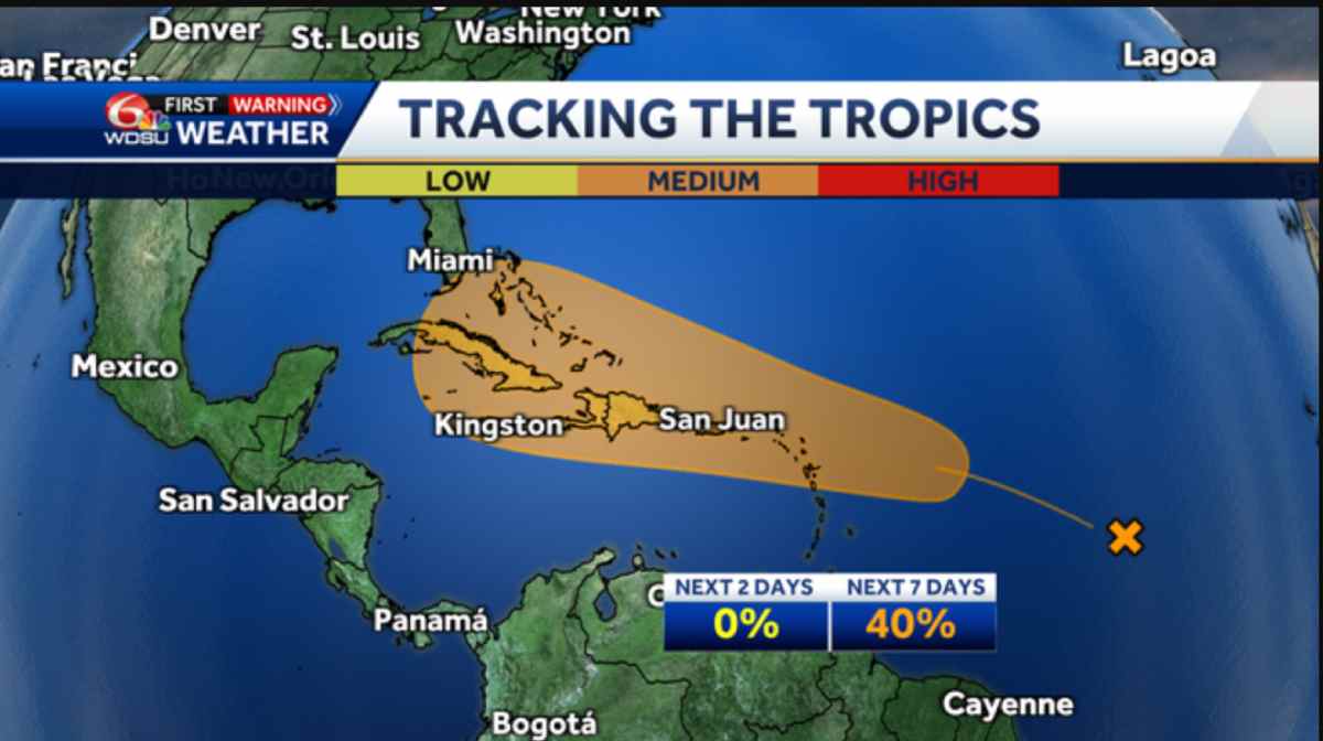 NHC raised the possibility of strong low pressure from