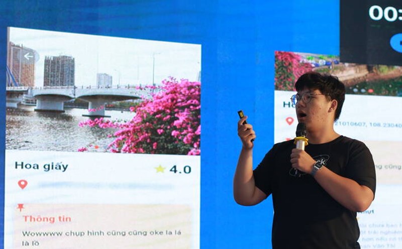 Các ý tưởng về ứng dụng công nghệ vào ngành du lịch Đà Nẵng nói riêng và các tỉnh miền Trung nói chung được trình bày tại tại cuộc thi UniHack 2024. Ảnh: Nguyễn Linh