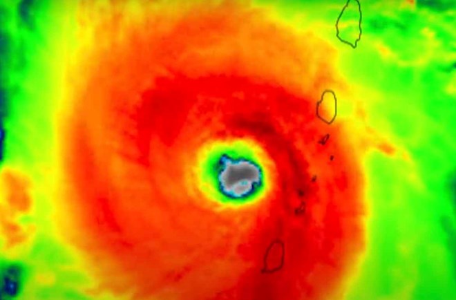 Siêu bão Beryl hình thành đầu tháng 7 ở Đại Tây Dương. Ảnh: NOAA