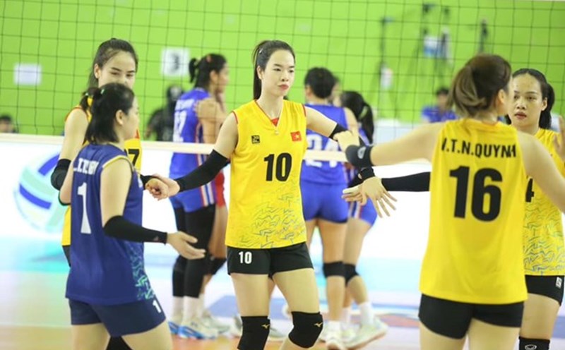 Tuyển bóng chuyền nữ Việt Nam tham dự SEA V.League 2024. Ảnh: VFV
