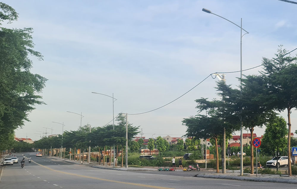 Vị trí các thửa đất đấu giá tại huyện Đan Phượng. Ảnh Anh Vũ