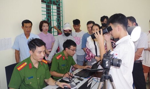 Công an tỉnh Hà Nam triển khai tổ chức cấp căn cước, giấy chứng nhận căn cước cho công dân. Ảnh: Công an tỉnh Hà Nam