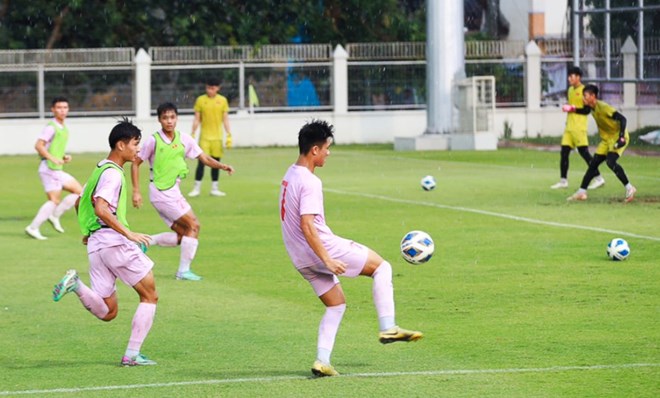 U16 Việt Nam quyết tâm giành kết quả tốt trong trận tranh hạng 3. Ảnh: VFF