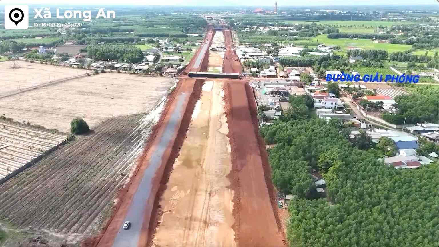 Cao tốc Biên Hòa - Vũng Tàu qua xã Long An, huyện Long Thành. Ảnh: HAC